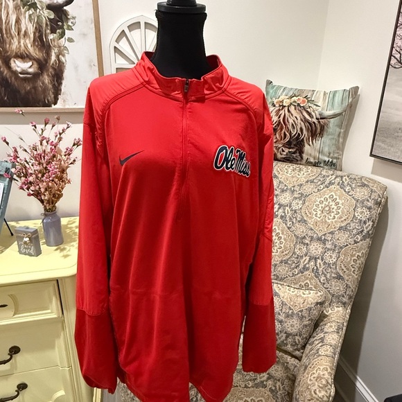 Ole Miss Nike Red Performance Jacket - Picture 1 of 5